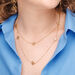Lange Halskette Clover Charm, 18 Karat Gelbgold vergoldet 