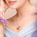 Halskette Blossom, 18 Karat Rosegold vergoldet 