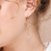 Ohrh�nger Clover Charm, Aqua Chalzedon, 18 K Gelbgold vergoldet 