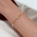Armkette Flying Pearls, 3-reihig, 18 K Gelbgold vergoldet 