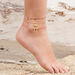 Fu�kette Rainbow, 925 Sterlingsilber, Multi Gems 