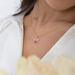 Halskette Pink Valentine, 18 Karat Gelbgold vergoldet 