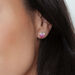Ohrstecker Pink Valentine, 18 K Gelbgold vergoldet 