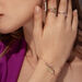 Silber Armkette, Rosegold, Neon Twist 