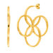 Creolen Clover Charm, gro�, 18 K Gelbgold vergoldet 