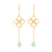 Ohrh�nger Clover Charm, Aqua Chalzedon, 18 K Gelbgold vergoldet 