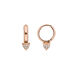 Mini Creole Single Stud, 18 K Rosegold vergoldet 