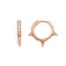 Creole Triple Stud, 18 K Rosegold vergoldet 