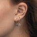 Creole Flying Gem, Aqua Chalzedon, 18 K Rosegold vergoldet 