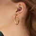 Creole Twist, 40mm, 18 K Gelbgold vergoldet 