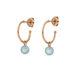 Creole Flying Gem, Aqua Chalzedon, 18 K Rosegold vergoldet 