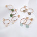 Creole Flying Gem, Aqua Chalzedon, 18 K Rosegold vergoldet 