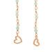 Ohrh�nger Amazonit, 18 K Rosegold vergoldet 