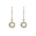 Ohrh�nger Solit�r, Blauer Topaz, 18 K Rosegold vergoldet 