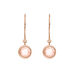 Ohrh�nger Solit�r, Rosenquarz, 18 K Rosegold vergoldet 