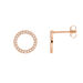 Ohrstecker Circle Of Life mit Zirkonia, 18 K Rosegold vergoldet 