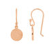 Ohrh�nger Pl�ttchen klein, 18 K Rosegold vergoldet 