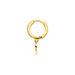 Single Creole HEART/Zirkonia, 18 K Gelbgold vergoldet 