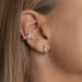 Earcuff Cross CZ, 925 Sterlingsilber, rhodiniert 