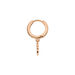 Single Creole CLOVER/Zirkonia, 18 K Rosegold vergoldet 