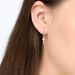 Single Creole CROSS/Zirkonia, 18 K Rosegold vergoldet 