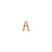 Earcuff Double Line, 10 mm, 18 K Rosegold vergoldet 