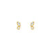 Ohrstecker Two Gems, Blauer Topas, 18 K Gelbgold vergoldet 
