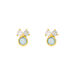 Ohrstecker Three Gems, Aqua Chalzedon, 18 K Gelbgold vergoldet 