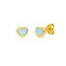 Ohrstecker VALENTINE, Aqua Chalzedon, 18 K Gelbgold vergoldet 