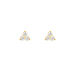 Ohrstecker Triple Zirkonia, 18 K Gelbgold vergoldet 
