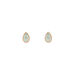 Ohrstecker Drop, Aqua Chalzedon, 18 K Rosegold vergoldet 