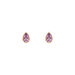 Ohrstecker Drop, Amethyst, 18 K Rosegold vergoldet 