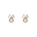 Ohrstecker Three Gems, Aqua Chalzedon, 18 K Rosegold vergoldet 
