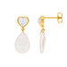 Ohrstecker VALENTINE PEARLS, 18 Karat Gelbgold vergoldet 