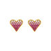 Ohrstecker Pink Valentine, 18 K Gelbgold vergoldet 