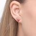 Ohrstecker Pink Valentine, 18 K Gelbgold vergoldet 