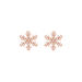 Ohrstecker Snowflake, 18 K Rosegold vergoldet 