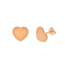 Ohrstecker Heart-Disc, matt, 18 Rosegold vergoldet 