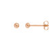 Kugelstecker Mini, 3 mm, 18 Karat Rosegold vergoldet 