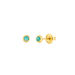 Ohrstecker Pure Amazonit, 3mm, 18 K Gelbgold vergoldet 