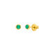 Ohrstecker Pure Gr�ner Achat, 3mm, 18 K Gelbgold vergoldet 
