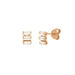 Ohrstecker ICE CUBE, Zirkonia, 18 K Rosegold vergoldet 