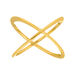 Ring X Cross, 18 K Gelbgold vergoldet 