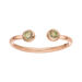 Silber Open Ring, Labradorit, Rosegold 