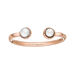 Silber Open Ring, Perle, Rosegold 