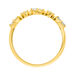 Silber Ring, Oval Gems, Labradorit, Gelbgold 
