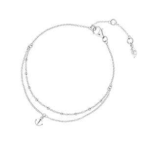 Fu�kette Anker, 925 Sterlingsilber
