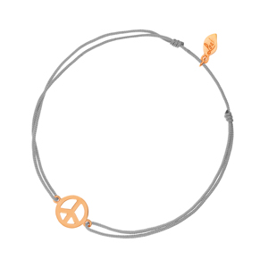 Gl�cksarmband PEACE, 18 K Rosegold vegoldet