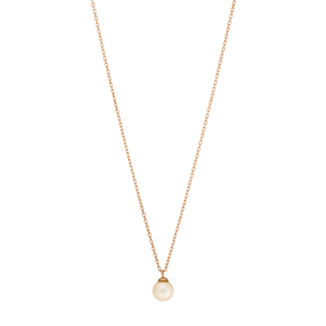 Halskette Rain Drop, Perle, 18 Karat Rosegold vergoldet