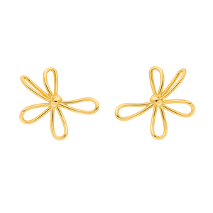 Ohrstecker Blossom, gro�, 18 K Gelbgold vergoldet
